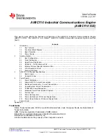 Preview for 1 page of Texas Instruments AMIC110 ICE User Manual