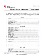 Texas Instruments BOOSTXL-DRV2625 User Manual предпросмотр