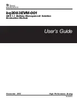 Preview for 1 page of Texas Instruments bq2083EVM-001 User Manual