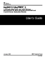 Preview for 1 page of Texas Instruments bq24013 User Manual