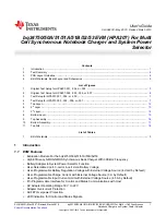 Предварительный просмотр 1 страницы Texas Instruments bq24750 User Manual