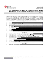 Предварительный просмотр 1 страницы Texas Instruments bq25040 User Manual