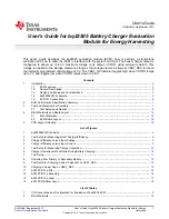 Texas Instruments bq25505 User Manual preview