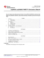 Preview for 1 page of Texas Instruments bq25600 User Manual