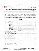 Предварительный просмотр 1 страницы Texas Instruments BQ25883 User Manual