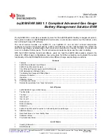 Preview for 1 page of Texas Instruments bq3050EVM User Manual