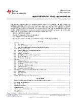 Предварительный просмотр 1 страницы Texas Instruments bq4050EVM-561 User Manual