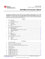 Preview for 1 page of Texas Instruments BQ79606EVM User Manual