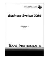 Preview for 1 page of Texas Instruments Business System 300A Operator'S Manual