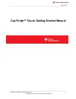 Texas Instruments CapTIvate Touch Getting Started Manual preview