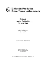 Texas Instruments CC2430ZDK User Manual preview