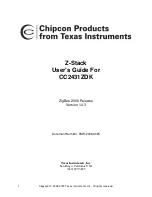 Texas Instruments CC2431ZDK User Manual preview