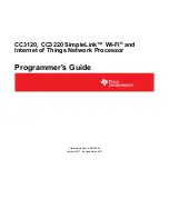 Preview for 1 page of Texas Instruments CC3220 Programmer'S Manual