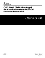 Предварительный просмотр 1 страницы Texas Instruments CDC7005 User Manual