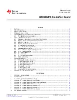 Предварительный просмотр 1 страницы Texas Instruments CDCM6208 User Manual