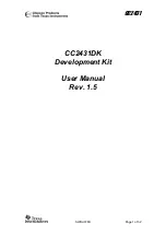 Предварительный просмотр 1 страницы Texas Instruments Chipcon Products CC2431 User Manual