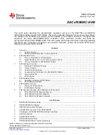 Предварительный просмотр 1 страницы Texas Instruments DACx750EMC-EVM Kit User Manual