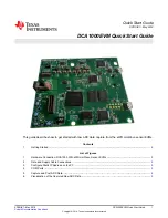 Предварительный просмотр 1 страницы Texas Instruments DCA1000EVM Quick Start Manual