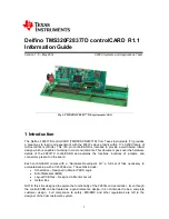 Предварительный просмотр 1 страницы Texas Instruments Delfino TMS320F28377D controlCARD Information Manual