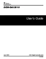 Preview for 1 page of Texas Instruments DEM-DAI3010 User Manual