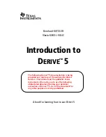 Предварительный просмотр 2 страницы Texas Instruments Derive 5 Introduction Manual