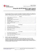 Предварительный просмотр 1 страницы Texas Instruments DLP4710EVM-LC User Manual