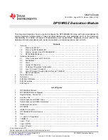 Предварительный просмотр 1 страницы Texas Instruments DP159RGZ User Manual