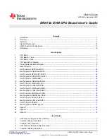 Предварительный просмотр 1 страницы Texas Instruments DRA72 Series User Manual