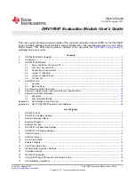 Предварительный просмотр 1 страницы Texas Instruments DRV10987 EVM User Manual