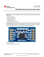 Предварительный просмотр 1 страницы Texas Instruments DRV2604LDGS User Manual