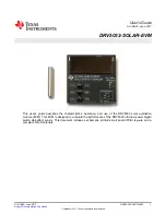 Предварительный просмотр 1 страницы Texas Instruments DRV5032-SOLAR-EVM User Manual