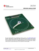 Предварительный просмотр 1 страницы Texas Instruments DRV5055-ANGLE-EVM Series User Manual