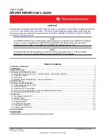 Preview for 1 page of Texas Instruments DRV8311HEVM User Manual