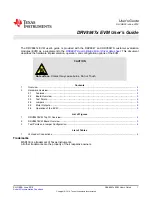 Texas Instruments DRV8847 Series User Manual preview