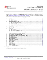 Texas Instruments DRV8873 EVM Series User Manual предпросмотр