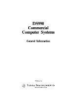 Preview for 2 page of Texas Instruments DS990 General Information Manual