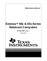 Предварительный просмотр 1 страницы Texas Instruments Extensa 60 Series Maintenance Manual