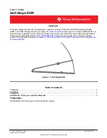 Предварительный просмотр 1 страницы Texas Instruments Hall-Hinge-EVM User Manual