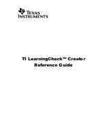 Preview for 1 page of Texas Instruments LearningCheck Creator Reference Manual