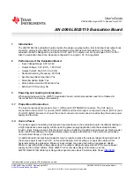 Preview for 1 page of Texas Instruments LM25119EVAL User Manual