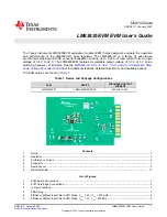 Preview for 1 page of Texas Instruments LM63635EVM User Manual