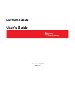 Preview for 1 page of Texas Instruments LM74670-SQEVM User Manual