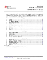 Предварительный просмотр 1 страницы Texas Instruments LMK00101 User Manual