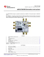 Preview for 1 page of Texas Instruments LMX2572EVM User Manual