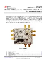 Preview for 1 page of Texas Instruments LMX2594EVM User Manual