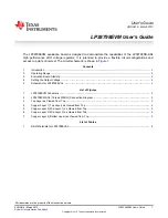 Texas Instruments LP38798EVM User Manual предпросмотр