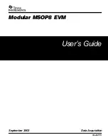 Предварительный просмотр 1 страницы Texas Instruments Modular MSOP8 User Manual