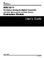 Texas Instruments MSC1211 User Manual preview