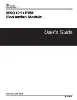 Предварительный просмотр 1 страницы Texas Instruments MSC1211EVM User Manual