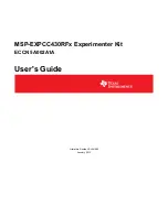 Texas Instruments MSP-EXPCC430RFx User Manual preview